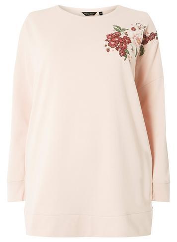 Dorothy Perkins *dp Curve Blush Embroidered Jumper