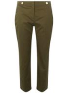 Dorothy Perkins Khaki Button Tab Trousers