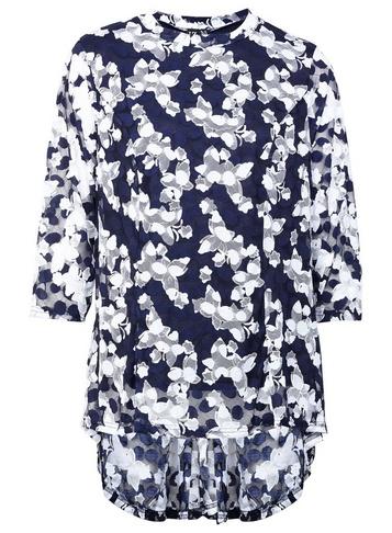 Dorothy Perkins *izabel London Navy Butterfly Print Peplum Blouse
