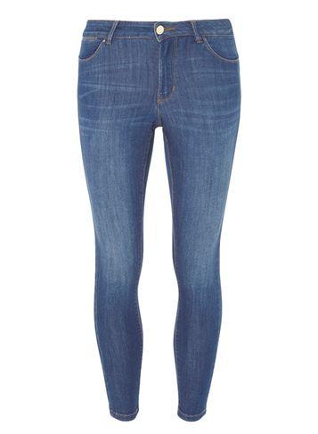Dorothy Perkins Petite Mid Wash High Waisted 'bailey' Jeans