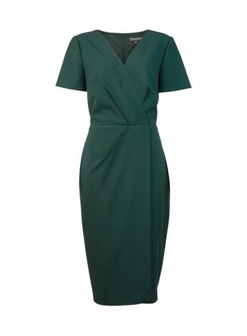 Dorothy Perkins *tall Green V-neck Wrap Dress