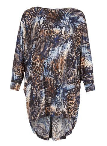 Dorothy Perkins *izabel London Navy Abstract Print Tunic