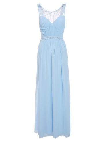 *quiz Blue High Neck Maxi Dress