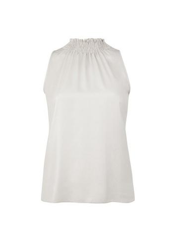 Dorothy Perkins Petite Silver Foil High Neck Top