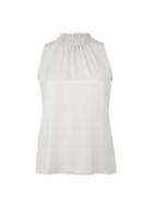 Dorothy Perkins Petite Silver Foil High Neck Top