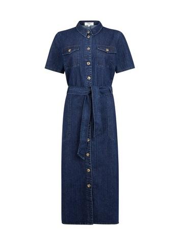 Dorothy Perkins *tall Blue Denim Shirt Dress