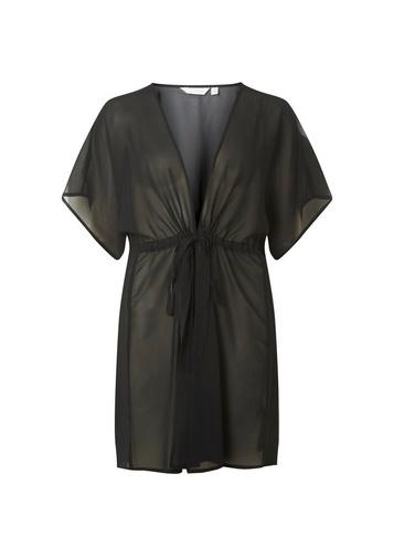 Dorothy Perkins *dp Beach Black Chiffon Tie Cover Up