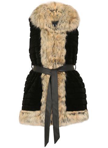 Dorothy Perkins *izabel London Black Sleevless Belted Jacket