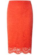 Dorothy Perkins Red Lace Pencil Skirt