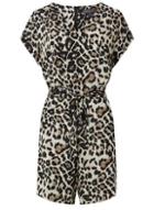 Dorothy Perkins *tall Black Leopard Playsuit.