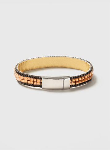 Dorothy Perkins Gold Fabric Magnetic Bracelet
