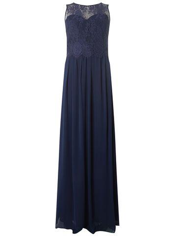 Dorothy Perkins *showcase Tall Navy Grace Maxi Dress