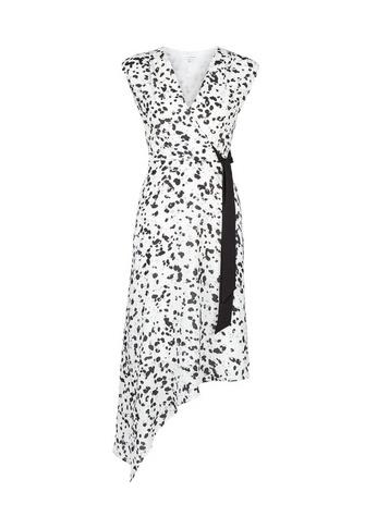 Only *lily & Franc White Animal Print Wrap Dress