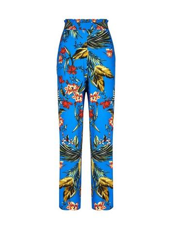 Dorothy Perkins Cobalt Tropical Print Palazzo Trousers