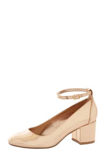Dorothy Perkins *london Rebel Block Heel Ankle Strap Shoes