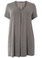 Dorothy Perkins Dp Curve Charcoal Front Pleat T-shirt