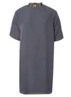 Dorothy Perkins *first & I Navy Lace Neck Dress