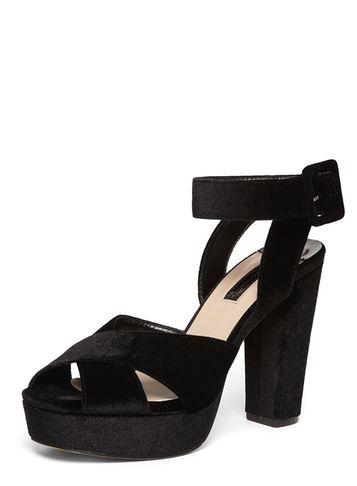 Dorothy Perkins Black 'ruby' Velvet Sandals