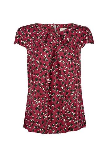 *billie & Blossom Red Animal Heart Shell Blouse