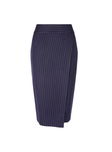 Dorothy Perkins Navy Pinstriped Wrap Skirt