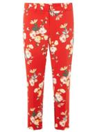 Dorothy Perkins Red Floral Textured Trousers