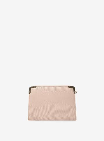 Dorothy Perkins Pink Snake Corner Boxy Clutch