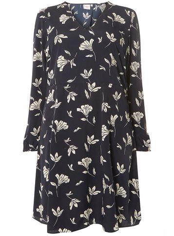 Dorothy Perkins *juna Rose Navy Floral Skater Dress