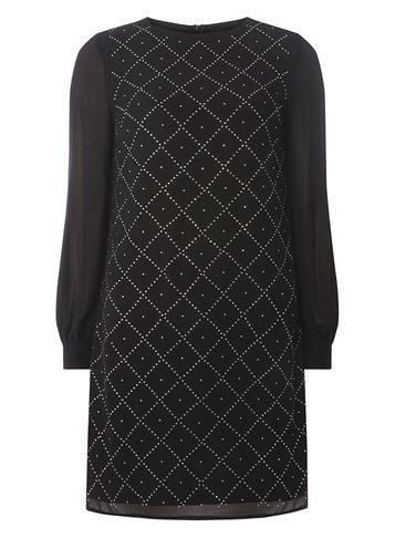 Dorothy Perkins Black Diamante Detail Shift Dress