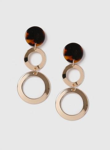 Dorothy Perkins Multi Colour Tortoiseshell Earrings