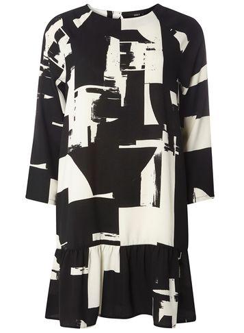 Dorothy Perkins *only Black Short Sleeve Graphic Print Dress
