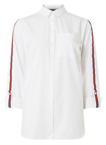 Dorothy Perkins *tall White Sport Trim Shirt.