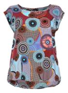 Dorothy Perkins *izabel London Curve Blue Abstract Top