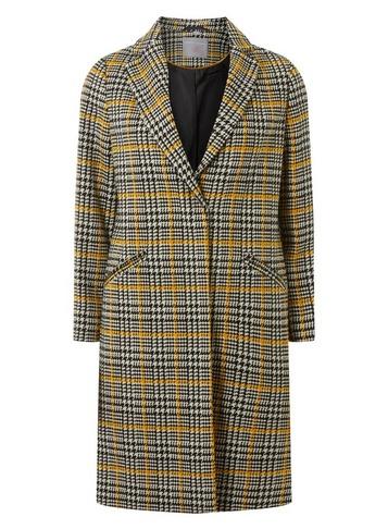 Dorothy Perkins Petite Ochre Checked Coat
