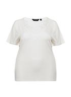 Dorothy Perkins *dp Curve White Lace V-neck Top