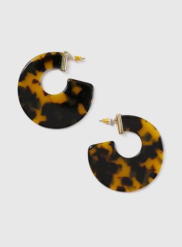 Dorothy Perkins Thick Tortoise Shell Earrings