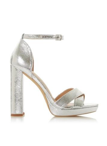 *head Over Heels By Dune Silver Mamba Ladies High Heel Sandals