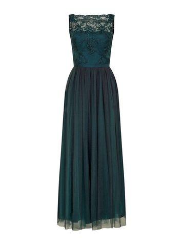 Dorothy Perkins *chi Chi London Green Embroidered Maxi Dress