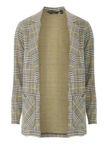 Dorothy Perkins Ochre Checked Jersey Jacket