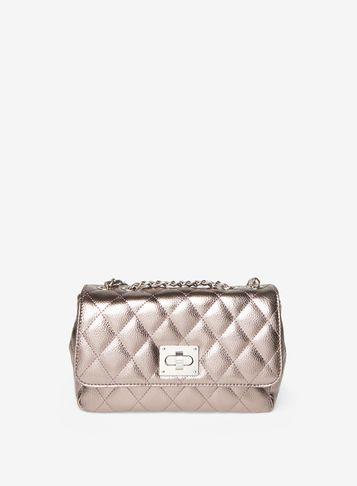 Dorothy Perkins Silver Metallic Large Quilted Clutch Bag