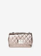 Dorothy Perkins Silver Metallic Large Quilted Clutch Bag