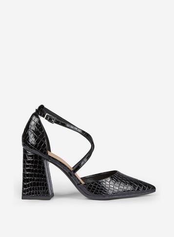 Dorothy Perkins Daria Black Court Shoes