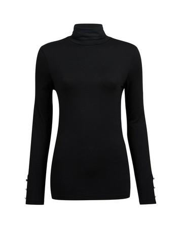 Dorothy Perkins Black Plain Roll Neck Top