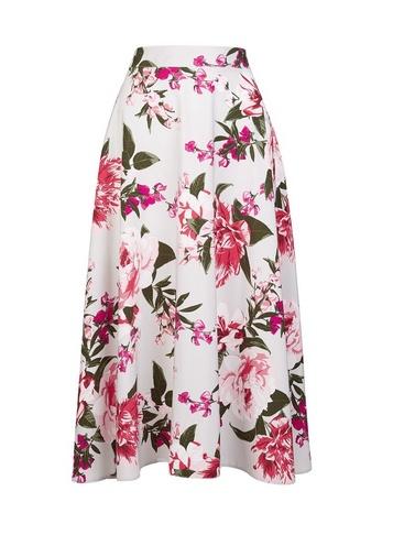 *billie & Blossom Grey Floral Print Skirt