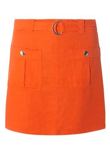 Dorothy Perkins Orange Linen Skirt