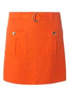 Dorothy Perkins Orange Linen Skirt