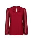 *billie & Blossom Petite Wine Knot Front Top