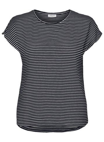 *vero Moda Navy Short Sleeve Stripe Print T-shirt