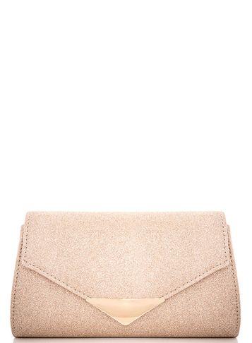 Dorothy Perkins *quiz Gold Shimmer Clutch Bag