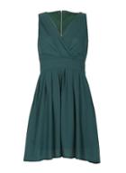 *tenki Green Plain Chiffon Dress