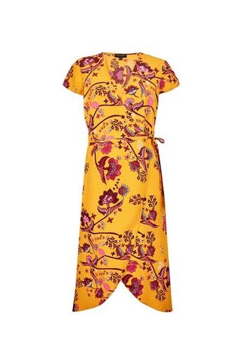 Dorothy Perkins *yellow Wrap Midi Dress